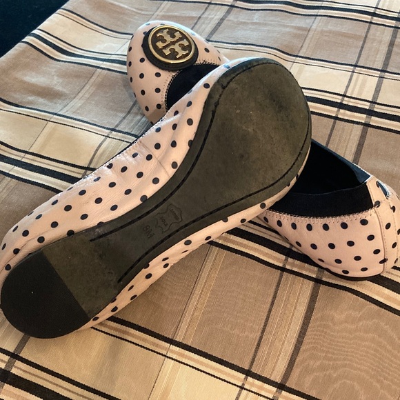 Tory Burch Blush and Black Polka Dot Flats - Picture 3 of 3